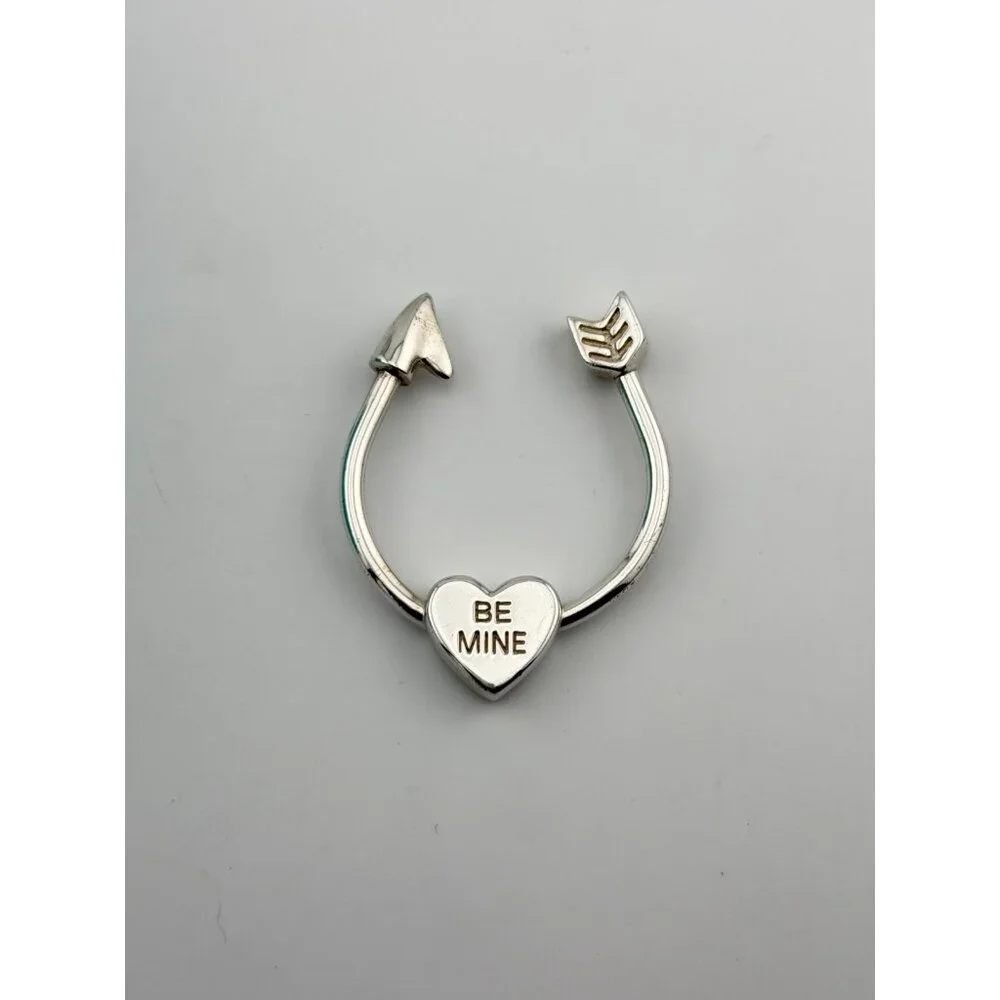 💘 Tiffany & Co. Be Mine Valentine U Keychain Key Holder Sterling Silver 1999